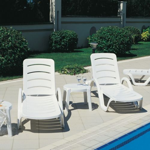 Havana Pool Chaise Furniture Set of 4 ISP078S-WHI