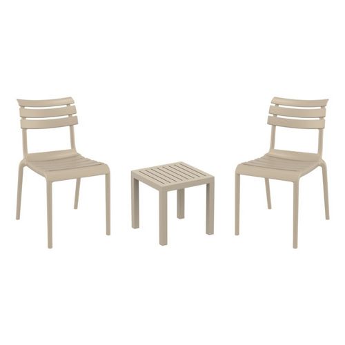 Helen Conversation Set with Ocean Side Table Taupe S284066-DVR