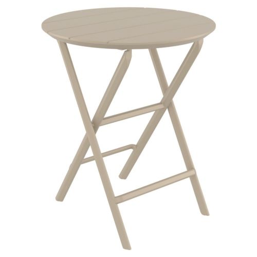 Helen Round Folding Bistro Table 24 inch Taupe ISP294-DVR