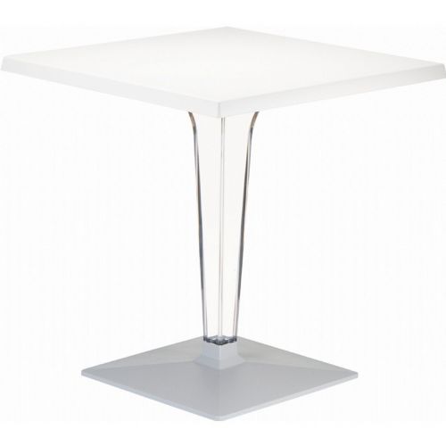 Ice Square Dining Table White Top 28 inch. ISP560-WHI