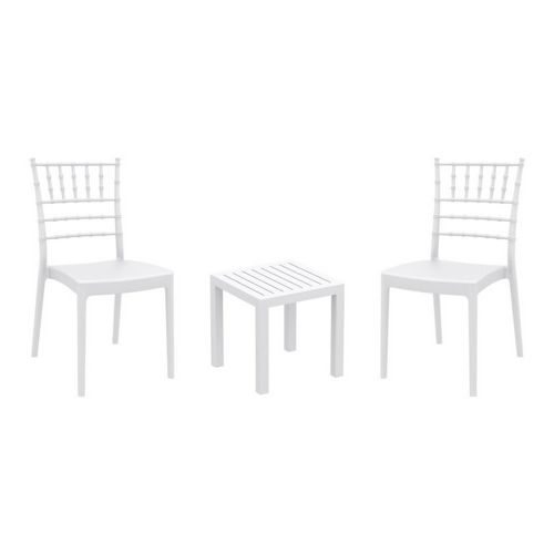 Josephine Conversation Set with Ocean Side Table White S050066-WHI