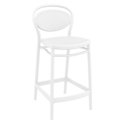 Marcel Outdoor Counter Stool White ISP268-WHI