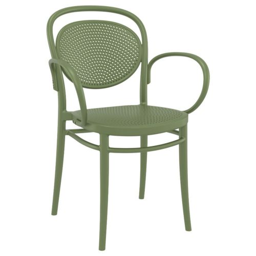 Marcel XL Resin Outdoor Arm Chair Olive Green ISP258-OLG