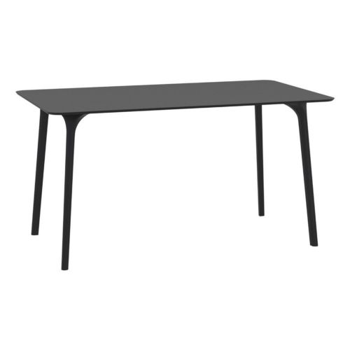 Maya Rectangle Outdoor Dining Table 55 inch Black ISP690-BLA