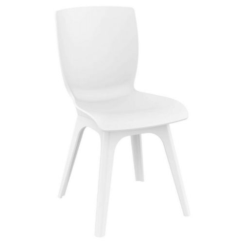 Mio PP Dining Chair with White Legs and White Seat ISP094-WHI-WHI