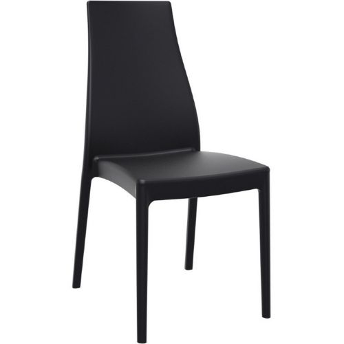 Miranda Modern High-Back Dining Chair Black ISP039-BLA