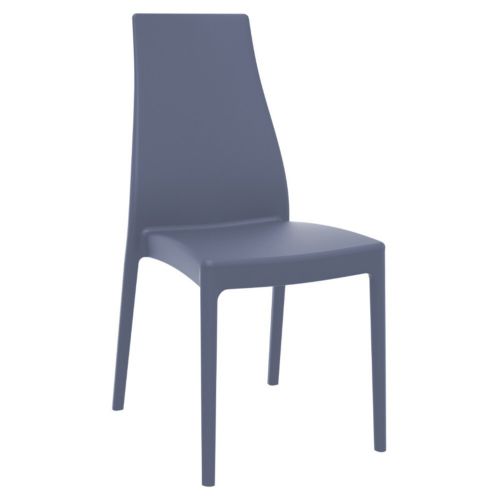 Miranda Modern High-Back Dining Chair Dark Gray ISP039-DGR