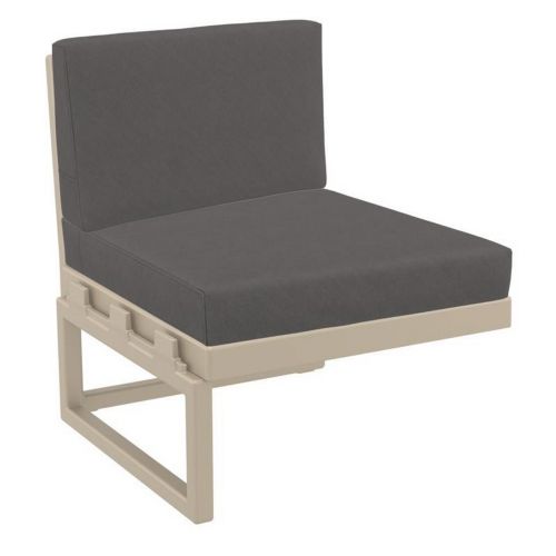 Mykonos Extension Taupe with Charcoal Cushion ISP136-DVR-CCH