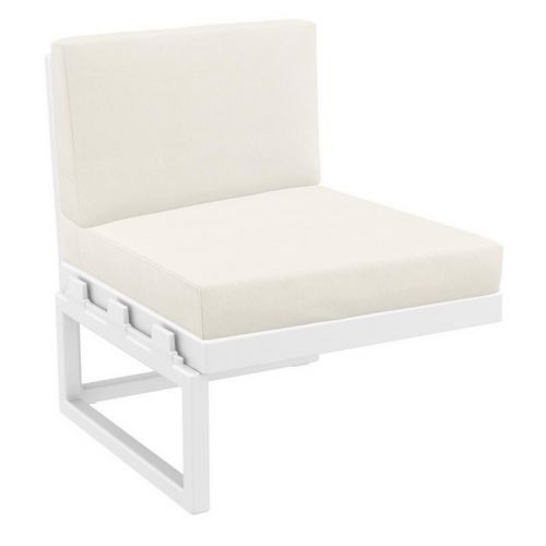 Mykonos Extension White with Natural Cushion ISP136-WHI-CNA