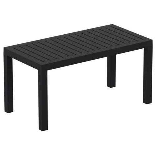 Ocean Rectangle Resin Outdoor Coffee Table Black ISP069-BLA