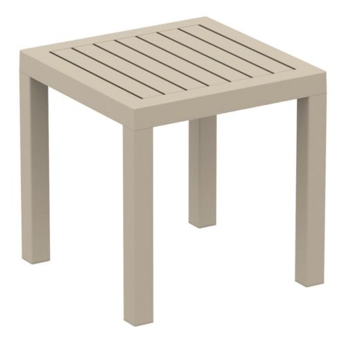 Ocean Square Resin Outdoor Side Table Taupe ISP066-DVR
