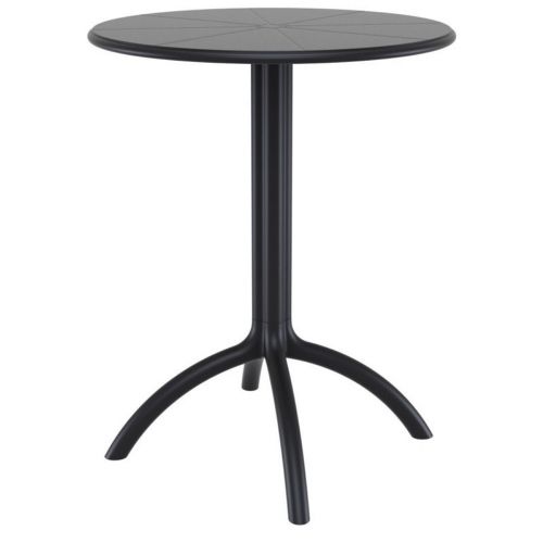 Octopus Resin Outdoor Dining Table 24 inch Round Black ISP160-BLA