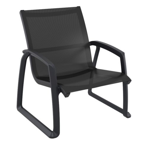 Pacific Club Arm Chair Black Frame with Black Sling ISP232-BLA-BLA