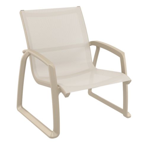 Pacific Club Arm Chair Taupe Frame with Taupe Sling ISP232-DVR-DVR