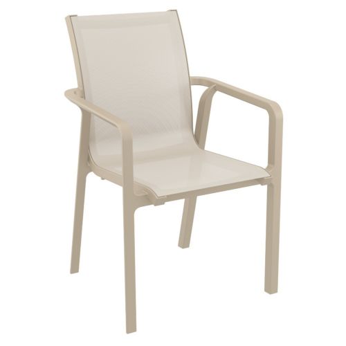 Pacific Sling Arm Chair Taupe Frame Taupe Sling ISP023-DVR-DVR