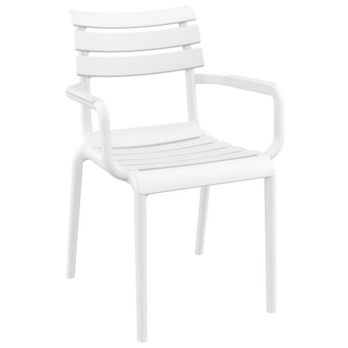 Paris Resin Outdoor Arm Chair White ISP282-WHI