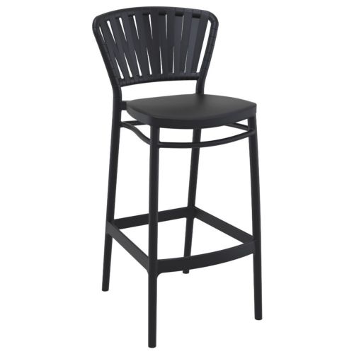 Portofino Outdoor Bar Stool Black ISP215-BLA