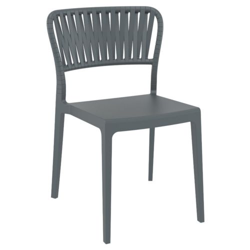 Portofino Patio Dining Side Chair Dark Gray ISP213-DGR