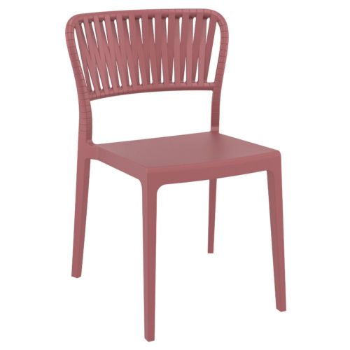 Portofino Patio Dining Side Chair Marsala ISP213-MSL