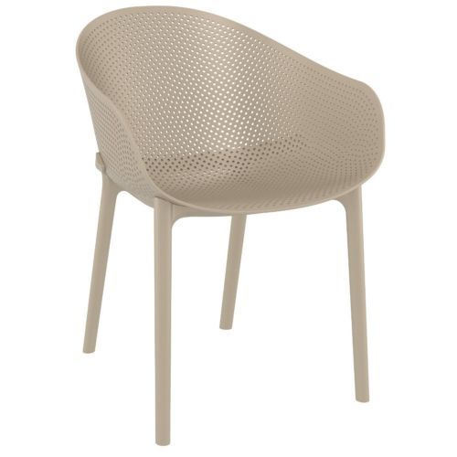 Sky Outdoor Indoor Dining Chair Taupe ISP102-DVR