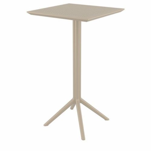 Sky Outdoor Square Folding Bar Table 24 inch Taupe ISP116-DVR