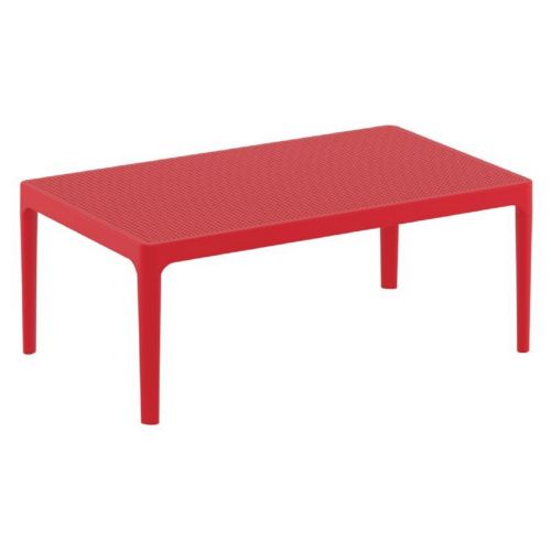 Sky Rectangle Resin Outdoor Coffee Table Red ISP104-RED