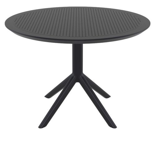 Sky Round Folding Table 42 inch Black ISP124-BLA