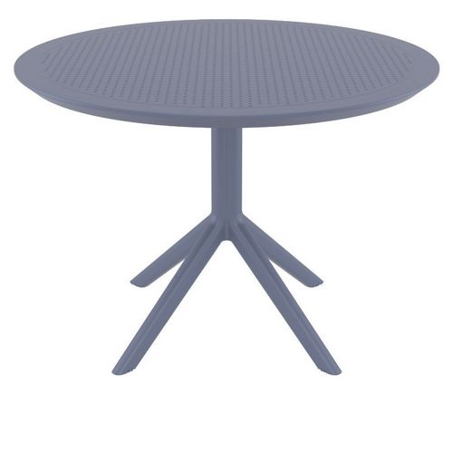 Sky Round Folding Table 42 inch Dark Gray ISP124-DGR