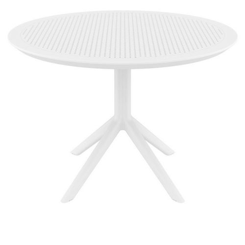 Sky Round Folding Table 42 inch White ISP124-WHI