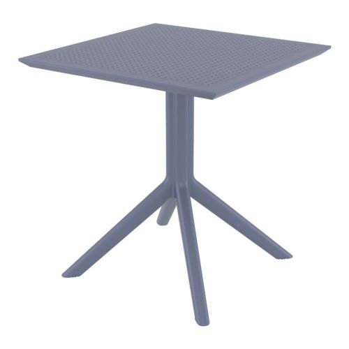 Sky Square Outdoor Dining Table 27 inch Dark Gray ISP108-DGR