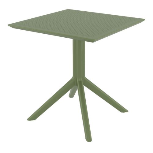 Sky Square Outdoor Dining Table 27 inch Olive Green ISP108-OLG
