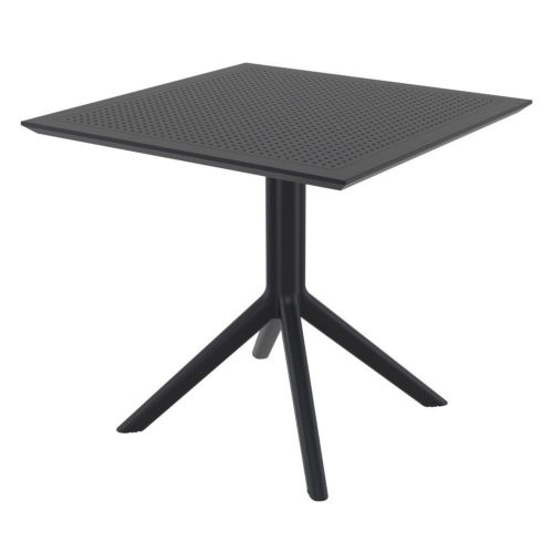Sky Square Outdoor Dining Table 31 inch Black ISP106-BLA
