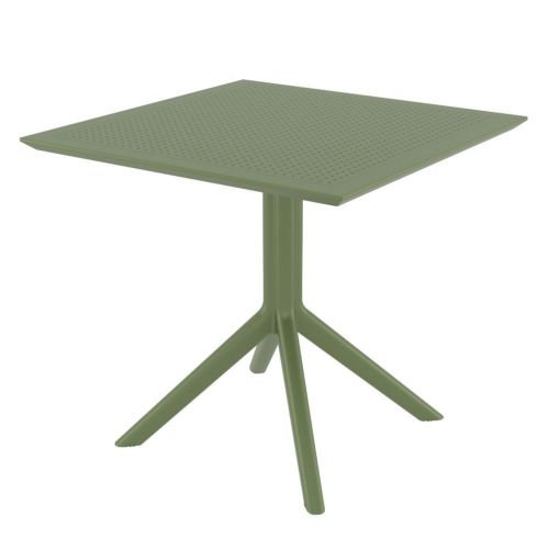 Sky Square Outdoor Dining Table 31 inch Olive Green ISP106-OLG