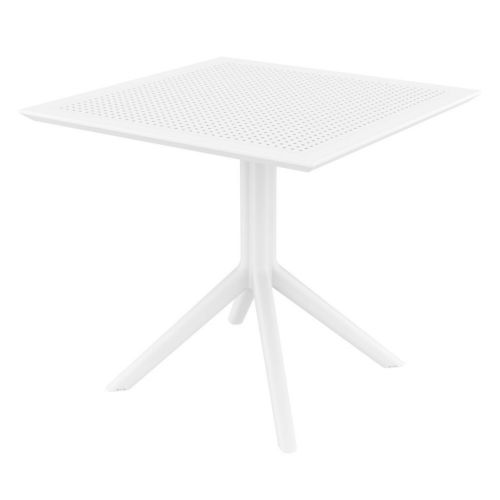 Sky Square Outdoor Dining Table 31 inch White ISP106-WHI