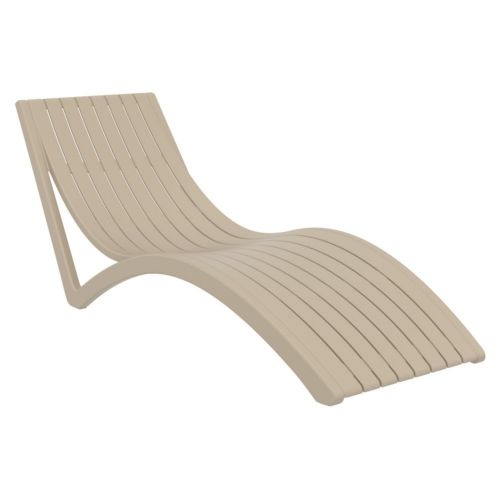 Slim Pool Chaise Sun Lounger Taupe ISP087-DVR
