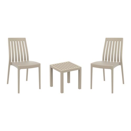 Soho Conversation Set with Ocean Side Table Taupe S054066-DVR