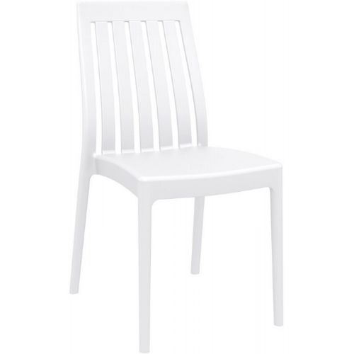 Soho Modern High Back Dining Chair, Modern Outdoor Dining Chairs White
