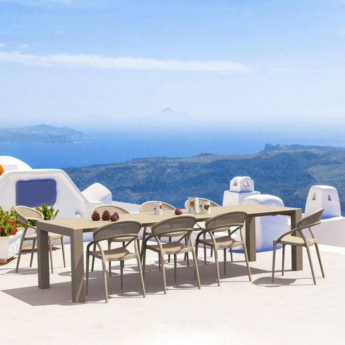 Sunset Extendable Dining Set 9 Piece Taupe ISP0883-DVR