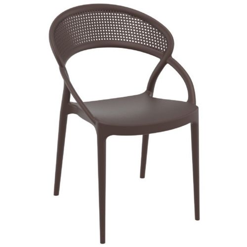 Sunset Outdoor Dining Chair Brown ISP088-BRW