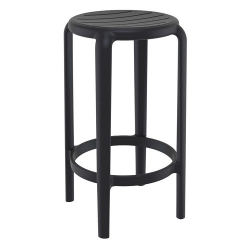 Tom Resin Counter Stool Black ISP287-BLA