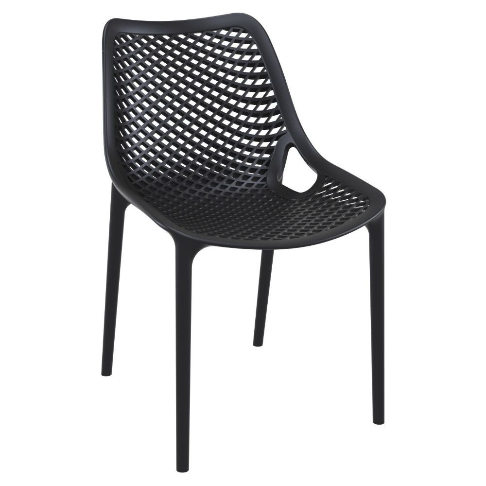 Air Outdoor Dining Chair Black ISP014BLA CozyDays