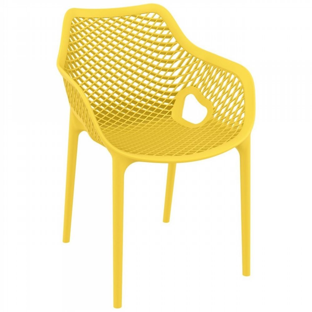 Air XL Outdoor Dining Arm Chair Yellow ISP007YEL CozyDays