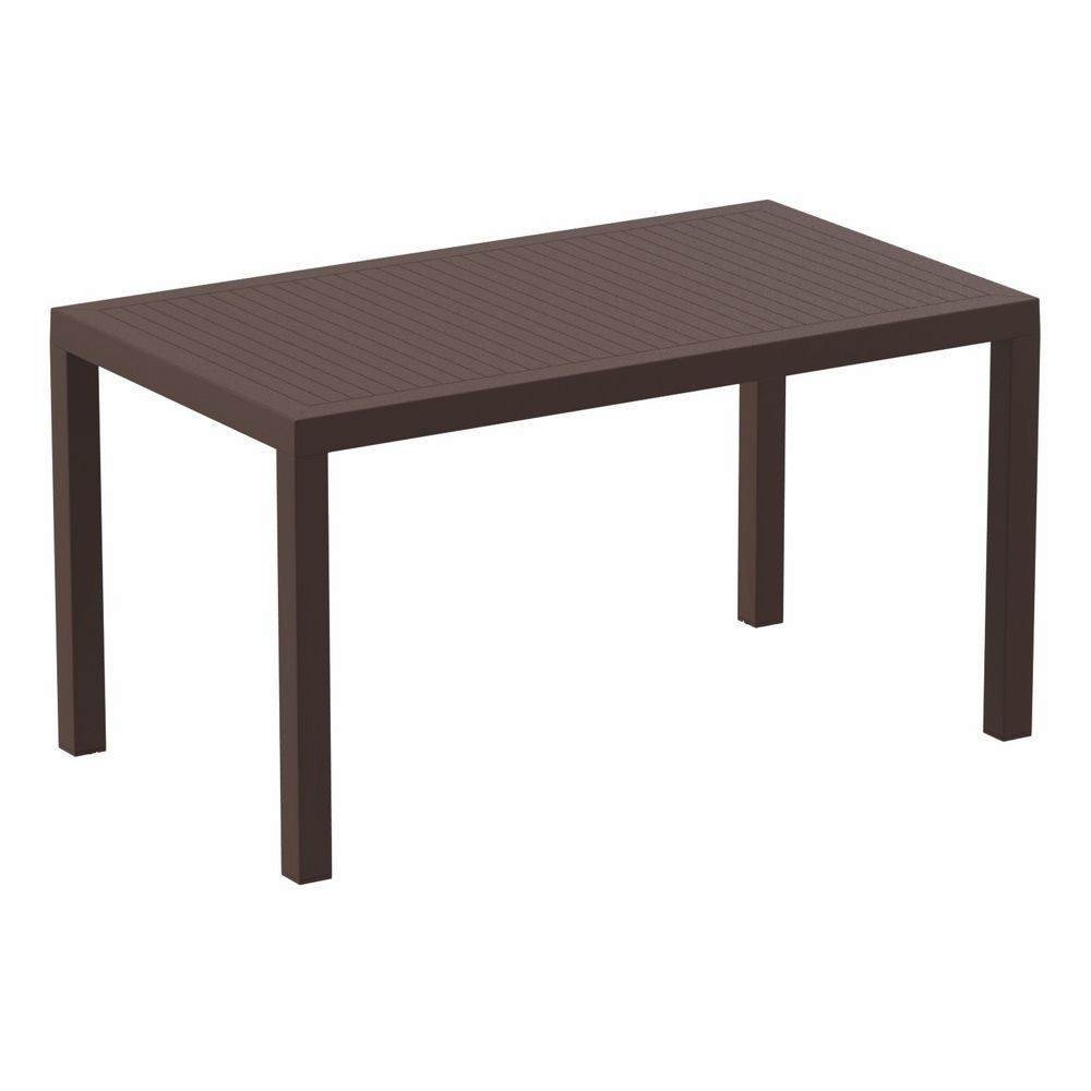 Ares Rectangle Outdoor Dining Table 55 inch Brown ISP186-BRW | CozyDays