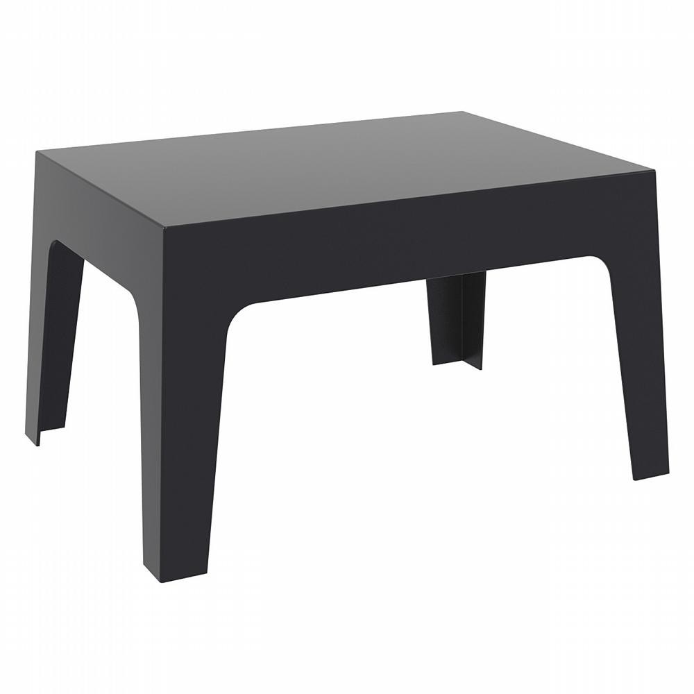 Box Resin Outdoor Coffee Table Black ISP064BLA CozyDays