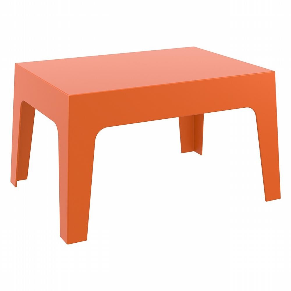 Box Resin Outdoor Coffee Table Orange ISP064-ORA | CozyDays