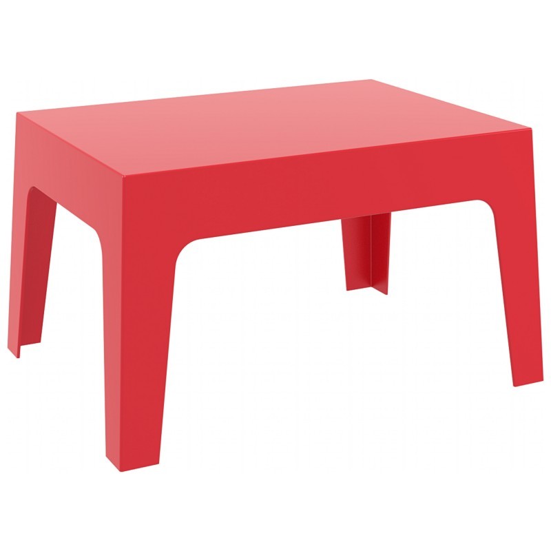 Box Resin Outdoor Coffee Table Red ISP064RED CozyDays
