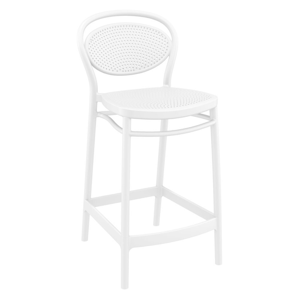 white outdoor counter stool