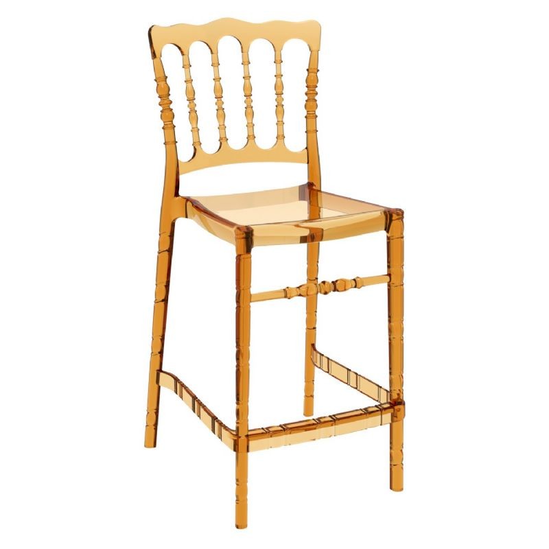 Opera Polycarbonate Counter Stool Transparent Amber ISP074TAMB CozyDays