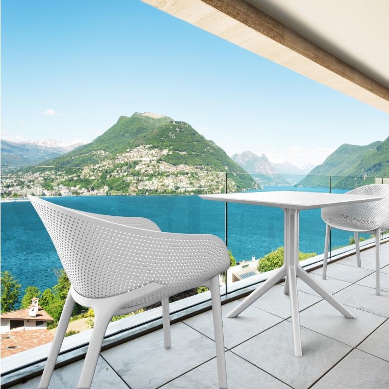 Siesta Sky Bistro Set 3 Piece - White