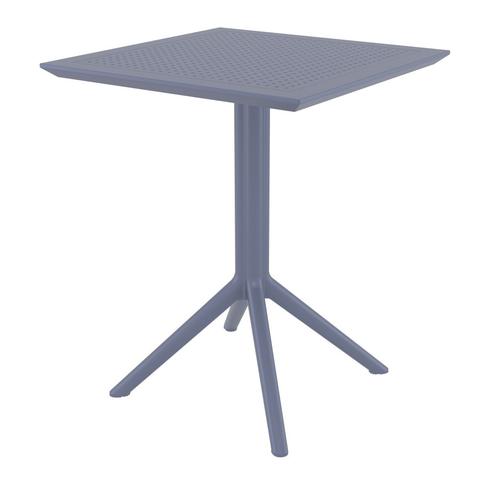 Sky Outdoor Square Folding Table 24 inch Dark Gray ISP114DGR CozyDays
